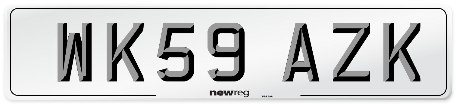 WK59 AZK Number Plate from New Reg